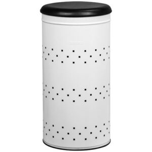 Photo de ROSSIGNOL Panier à linge - Lina blanc 45 L H 63 cm