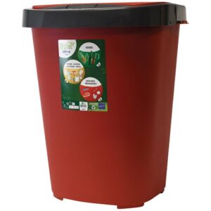 Photo de EDA Poubelle City push 40 L rouge rubis