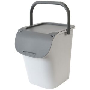 Photo de EDA Poubelle de tri Thriome 40 L gris béton et anthracite