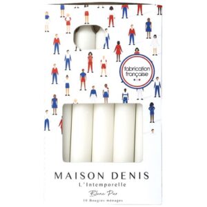 Photo de LE CHAT Pack 10 bougies Ménage Blanches - L'intemporelle