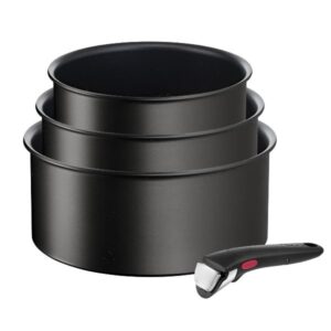 Photo de TEFAL Lot de 3 casseroles 16 à 20 cm + poignée - Ingenio Eco Resist