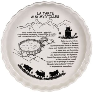 Photo de TABLE ET COOK Moule à tarte 28 cm Crème - ''La Tarte aux Myrtilles''