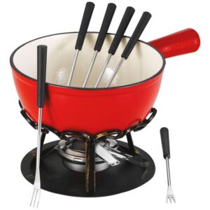 Photo de TABLE ET COOK Service à fondue 21 cm Rouge - Savoyard