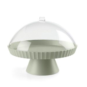 Photo de BLIM PLUS Support à gâteaux 30 cm + cloche + pelle à tarte Kaki - Paestum Agora