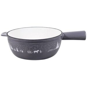Photo de TABLE ET COOK Poêlon à fondue 24 cm Gris Taupe - Hiver