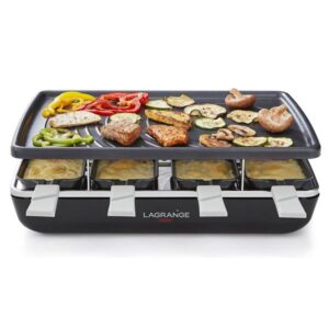 Photo de LAGRANGE Raclette Grill Crêpes 8 personnes Noire - Élément - 179301