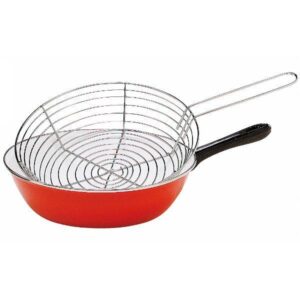Photo de BAUMALU Poêle à friture 26 cm Rouge