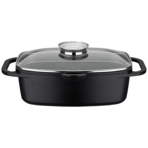 Photo de BAUMALU COCOTTE ROTISSOIRE FONTE ALU CERAMIQUE 33X21 CV VERRE *