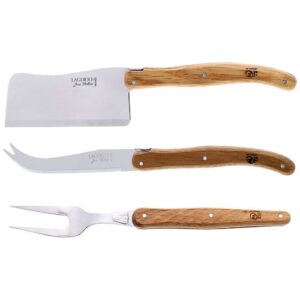 Photo de JEAN DUBOST Coffret 3 couteaux à fromage - Chêne PEFC