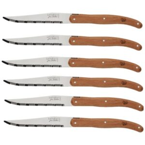 Photo de JEAN DUBOST Coffret 6 couteaux à steak - Chêne PEFC