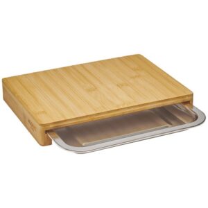 Photo de GUILLOUARD Planche à découper 28.5 x 21 cm + bac inox