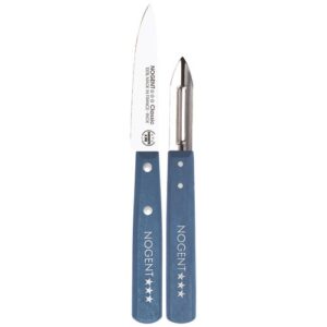 Photo de NOGENT Set Duo Cuisine Éplucheur + Office Bleu Paon - Classic Bois