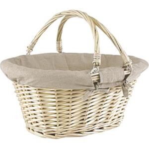 Photo de AUBRY GASPARD Panier ovale en osier doublure jute
