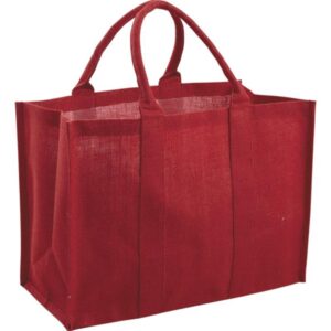 Photo de AUBRY GASPARD Sac en jute plastifiée l46 Rouge