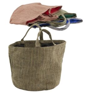 Photo de AUBRY GASPARD Sac en jute motif chevron - Coloris assortis