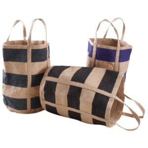 Photo de AUBRY GASPARD Sac géant en jute - motif bayadère - 3 coloris ass
