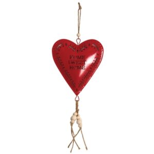 Photo de AUBRY GASPARD Coeur à suspendre métal h14 Rouge