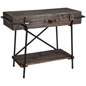 Photo de AUBRY GASPARD Console valise bois et métal