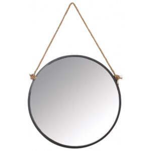 Photo de AUBRY GASPARD Miroir rond métal Noir d50