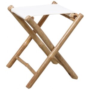 Photo de AUBRY GASPARD Tabouret pliant en bambou - assise coton