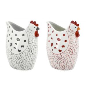 Photo de AUBRY GASPARD Vase en céramique forme poule h17,5 - coloris ass
