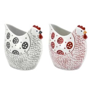 Photo de AUBRY GASPARD Vase en céramique forme poule h15 - coloris ass