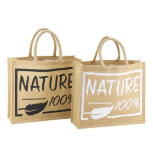 Photo de AUBRY GASPARD Sac en jute naturel avec motif - 100 % Nature