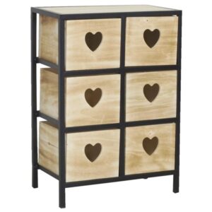 Photo de AUBRY GASPARD Commode 6 tir bois Nat et coeur