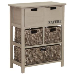 Photo de AUBRY GASPARD Commode 5 tir bois et maïs Nature
