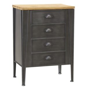 Photo de AUBRY GASPARD Commode 4 tir métal et bois h78