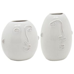 Photo de AUBRY GASPARD Série de deux vases en céramique blanche
