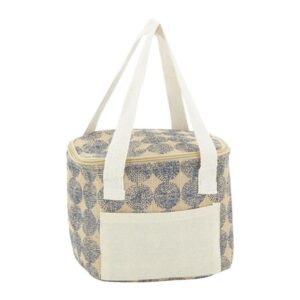 Photo de AUBRY GASPARD Sac lunch en jute naturel - dbl iso - motif Chakras l20