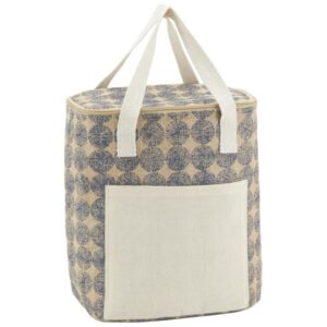 Photo de AUBRY GASPARD Sac lunch en jute naturel - dbl iso - motif Chakras l25