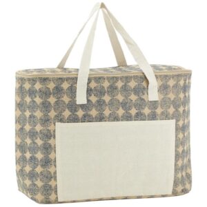 Photo de AUBRY GASPARD Sac lunch en jute naturel - dbl iso - motif Chakras l46