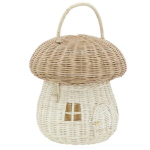 Photo de AUBRY GASPARD Panier enfant en rotin naturel forme champignon