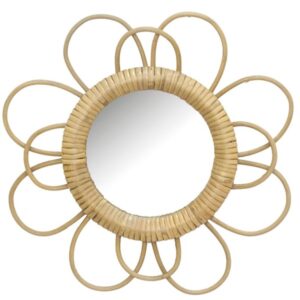 Photo de AUBRY GASPARD Miroir rotin fleur d32,5