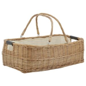 Photo de AUBRY GASPARD Panier en osier buff Brun dbl coton