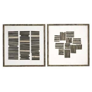 Photo de AUBRY GASPARD Séries de deux cadres en bois motifs puzzle