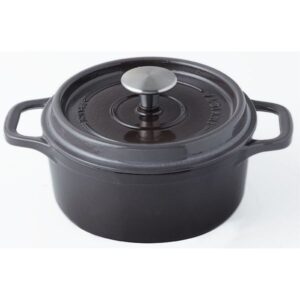 Photo de INVICTA Cocotte en fonte ronde 24 cm Taupe