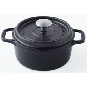 Photo de INVICTA Cocotte en fonte ronde 28 cm Noire