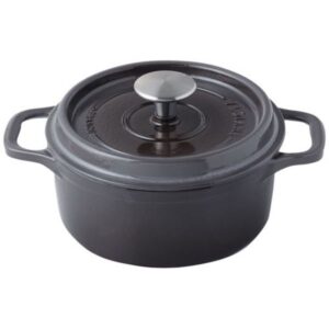 Photo de INVICTA Cocotte en fonte ronde 28 cm Taupe
