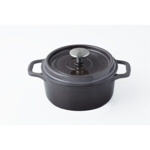 Photo de INVICTA Cocotte en fonte ronde 32 cm Taupe