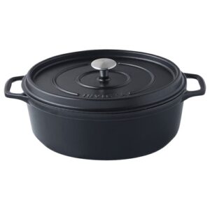Photo de INVICTA Cocotte en fonte ovale 27 cm Noire