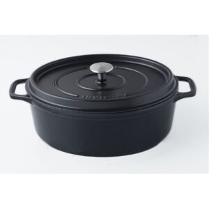 Photo de INVICTA Cocotte en fonte ovale 29 cm Noire