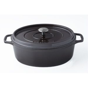 Photo de INVICTA Cocotte en fonte ovale 33 cm Taupe