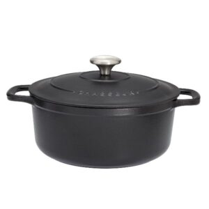 Photo de CHASSEUR Cocotte en fonte ronde 20 cm Noire - Sublime