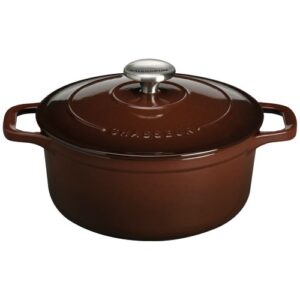 Photo de CHASSEUR Cocotte en fonte ronde 20 cm Chocolat - Sublime