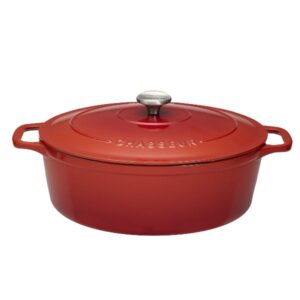 Photo de CHASSEUR Cocotte en fonte ovale 27 cm Rubis - Sublime