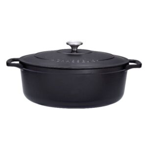 Photo de CHASSEUR Cocotte en fonte ovale 29 cm Noire - Sublime