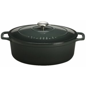 Photo de CHASSEUR Cocotte en fonte ovale 29 cm Mélèze - Sublime